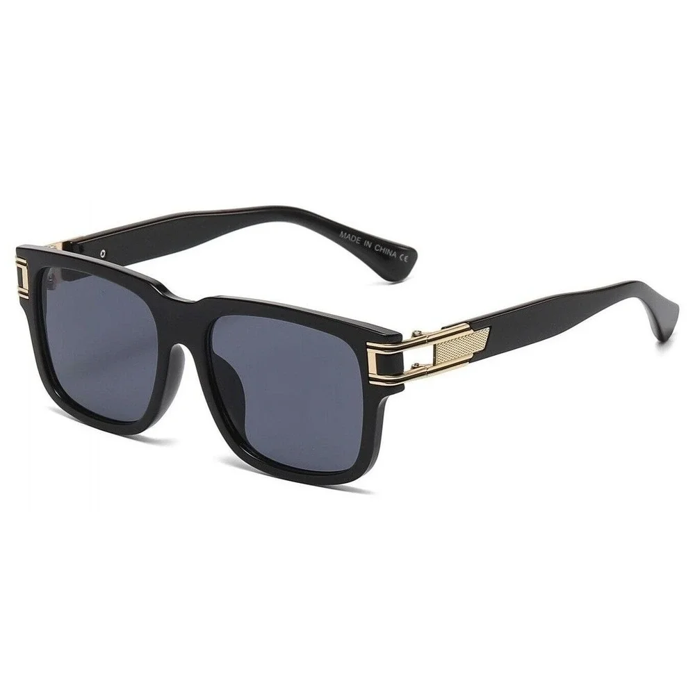Retro Urban City Gent Hipster Thick Plastic Horn Rim Rectangle Sunglasses Lentes